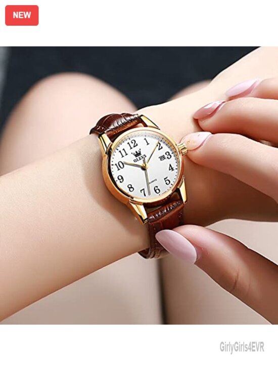 Elegant Chronograph Watch with Brown Leather Band main image 6